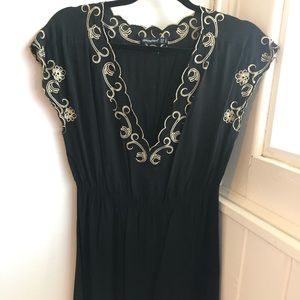 Black embroidered dress UK size 8